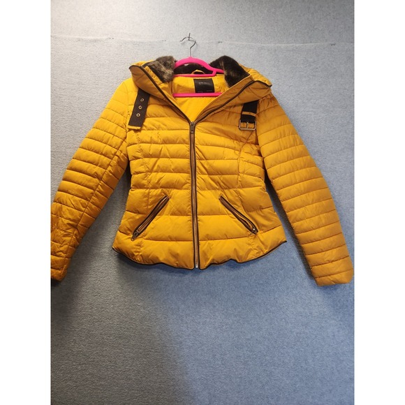 Zara Jackets & Blazers - Zara Basic Mustard Yellow‎ Quilted Puffer Jacket Womens Medium